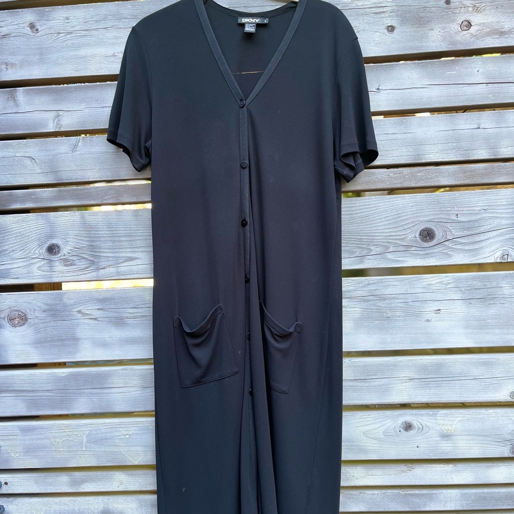 Don’t Black Button-Up Maxi Dress or duster